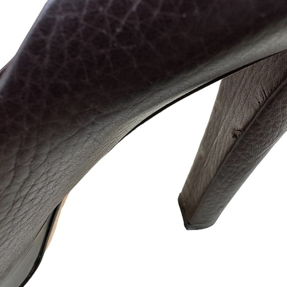 Vintage Gucci Brown Leather Horsebit Peep Toe Pumps Size 39 - Picture 11 of 12